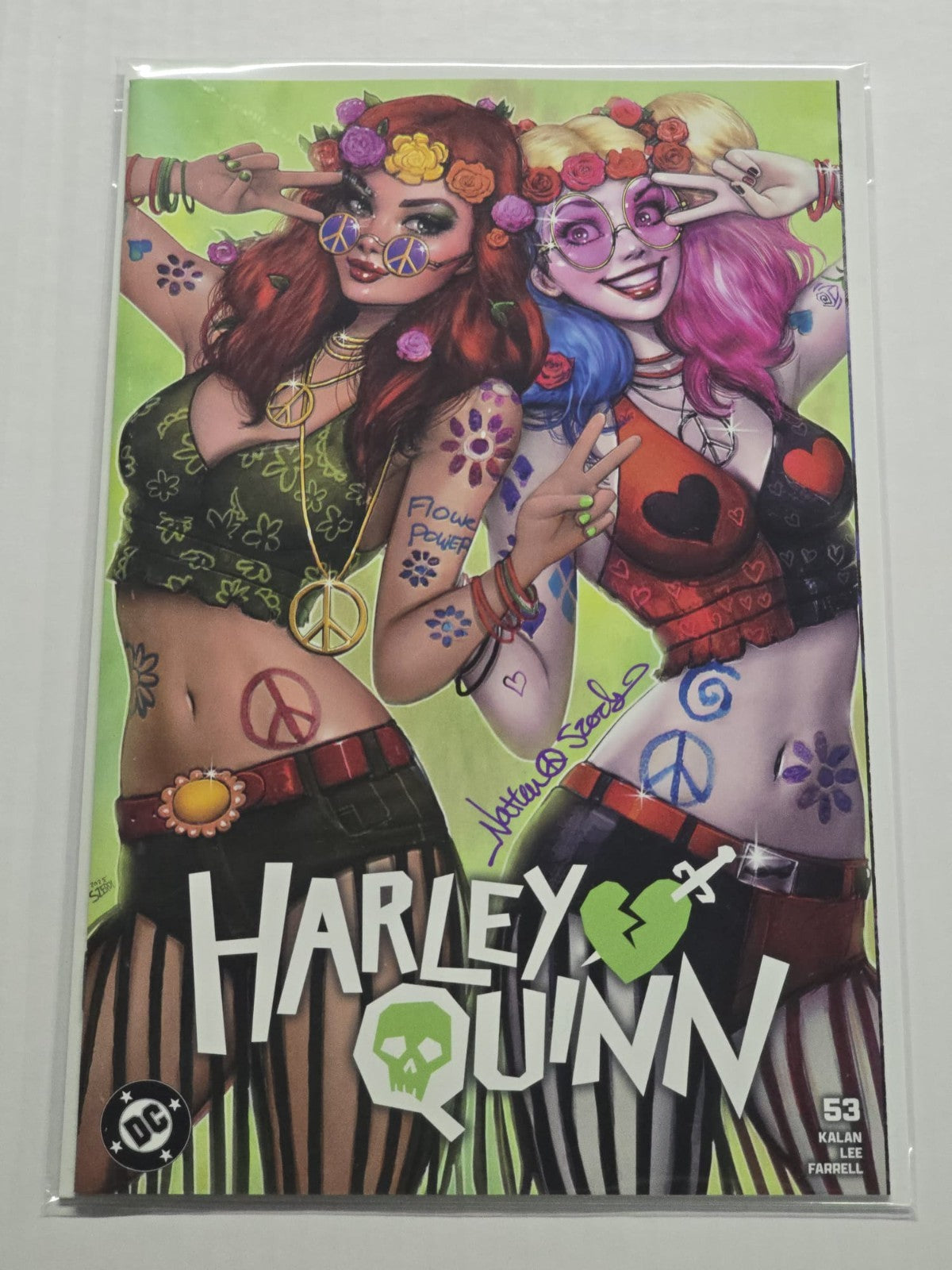 HARLEY QUINN #53 DC EXCLUSIVE NATHAN SZERDY SIGNED W/COA NM