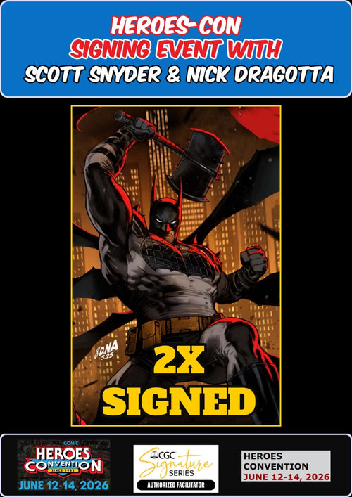 ABSOLUTE BATMAN #21 NAKAYAMA  SNYDER/DRAGOTTA SIGNED HEROES-CON PRESALE NM/COA