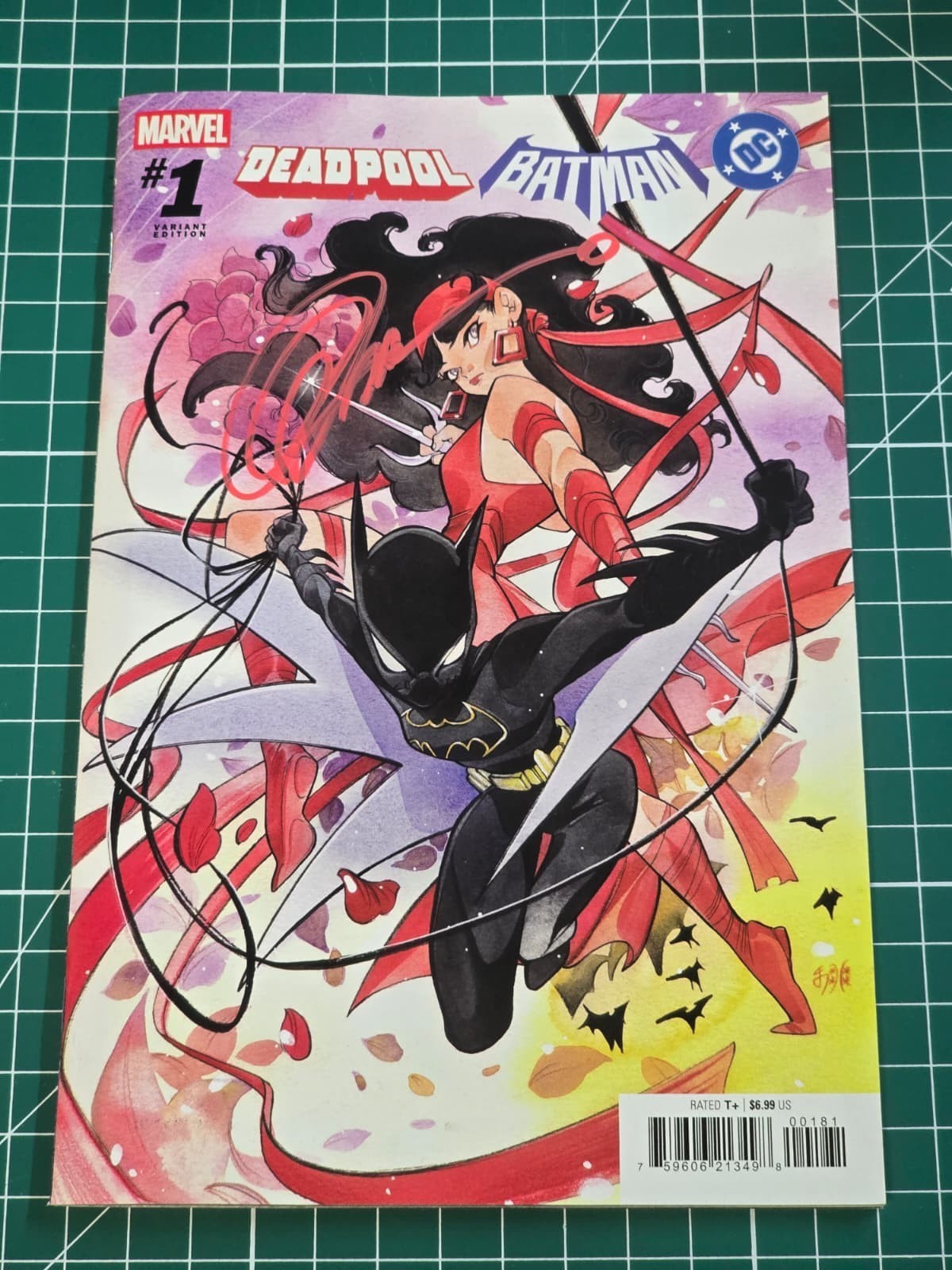 DEADPOOL BATMAN #1 MARVEL PEACH MOMOKO VARIANT GREG CAPULLO SIGNED NYCC W/COA NM