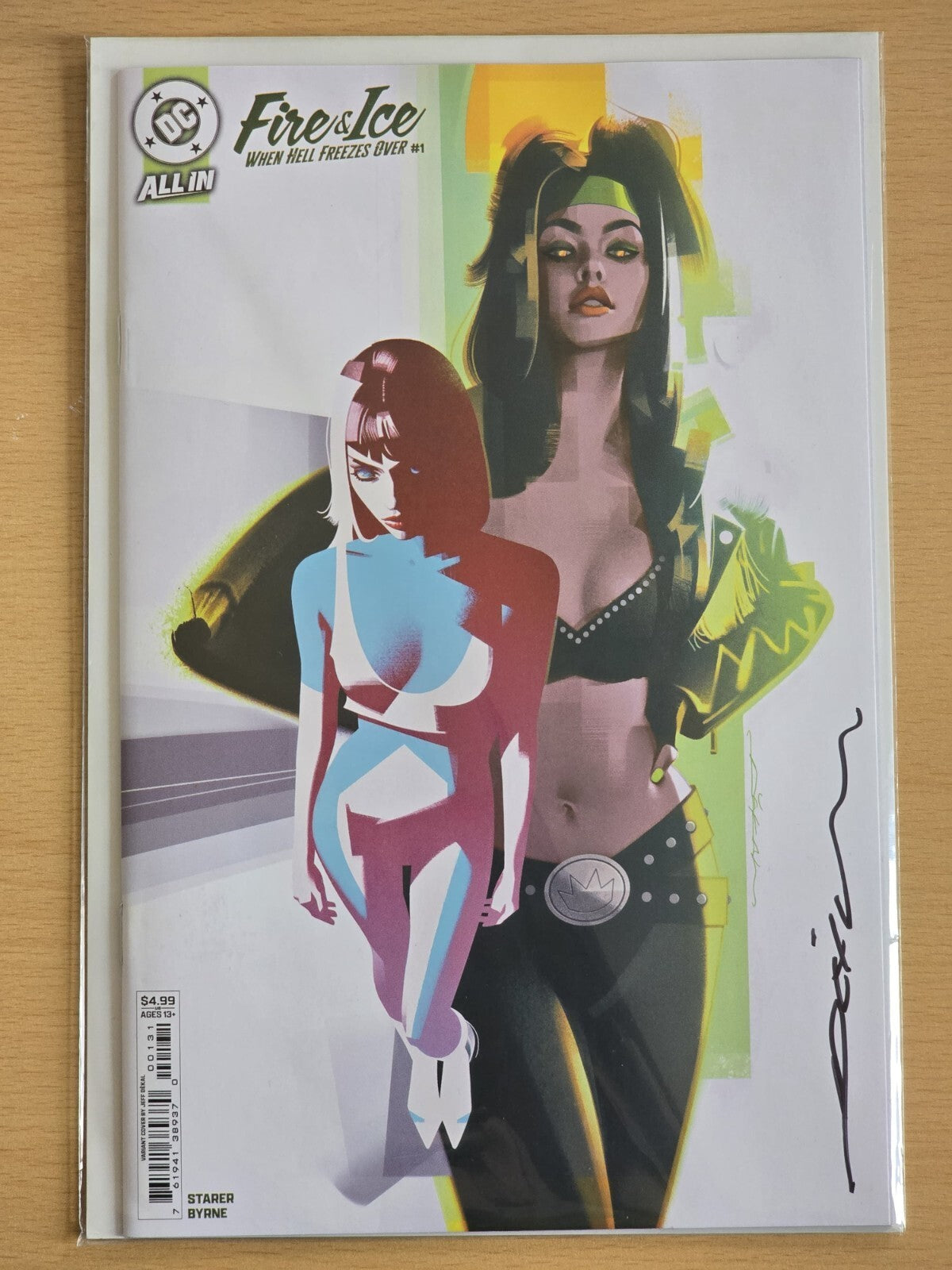FIRE & ICE WHEN HELL FREEZES OVER #1 DC 2025 JEFF DEKAL VARIANT SIGNED W/COA NM