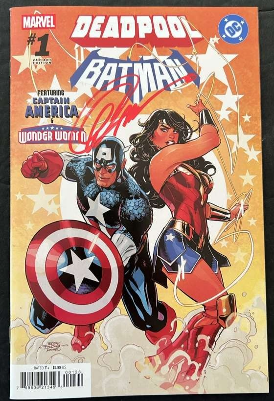 DEADPOOL BATMAN #1 MARVEL TERRY DODSON VARIANT SIGNED GREG CAPULLO NYCC W/COA NM