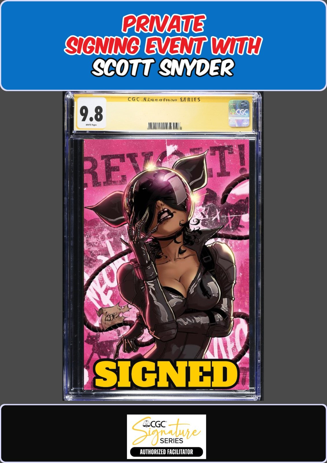 ABSOLUTE CATWOMAN #1 KAARE ANDREWS CGC SS 9.8 SCOTT SNYDER SIGNING PRESALE