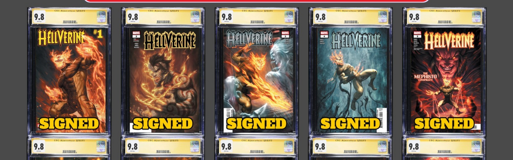 HELLVERINE #1-10 SET MAIN COVER CGC SS 9.8 BEN PERCY PRIVATE SIGNING PRESALE
