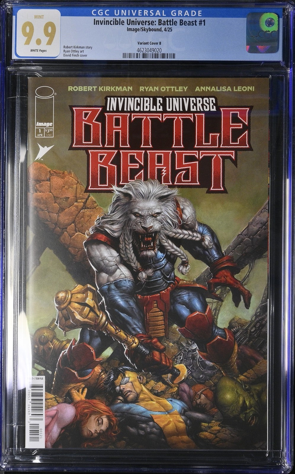 BATTLE BEAST #1 IMAGE COMICS 2025 DAVID FINCH VARIANT CGC 9.9 MINT