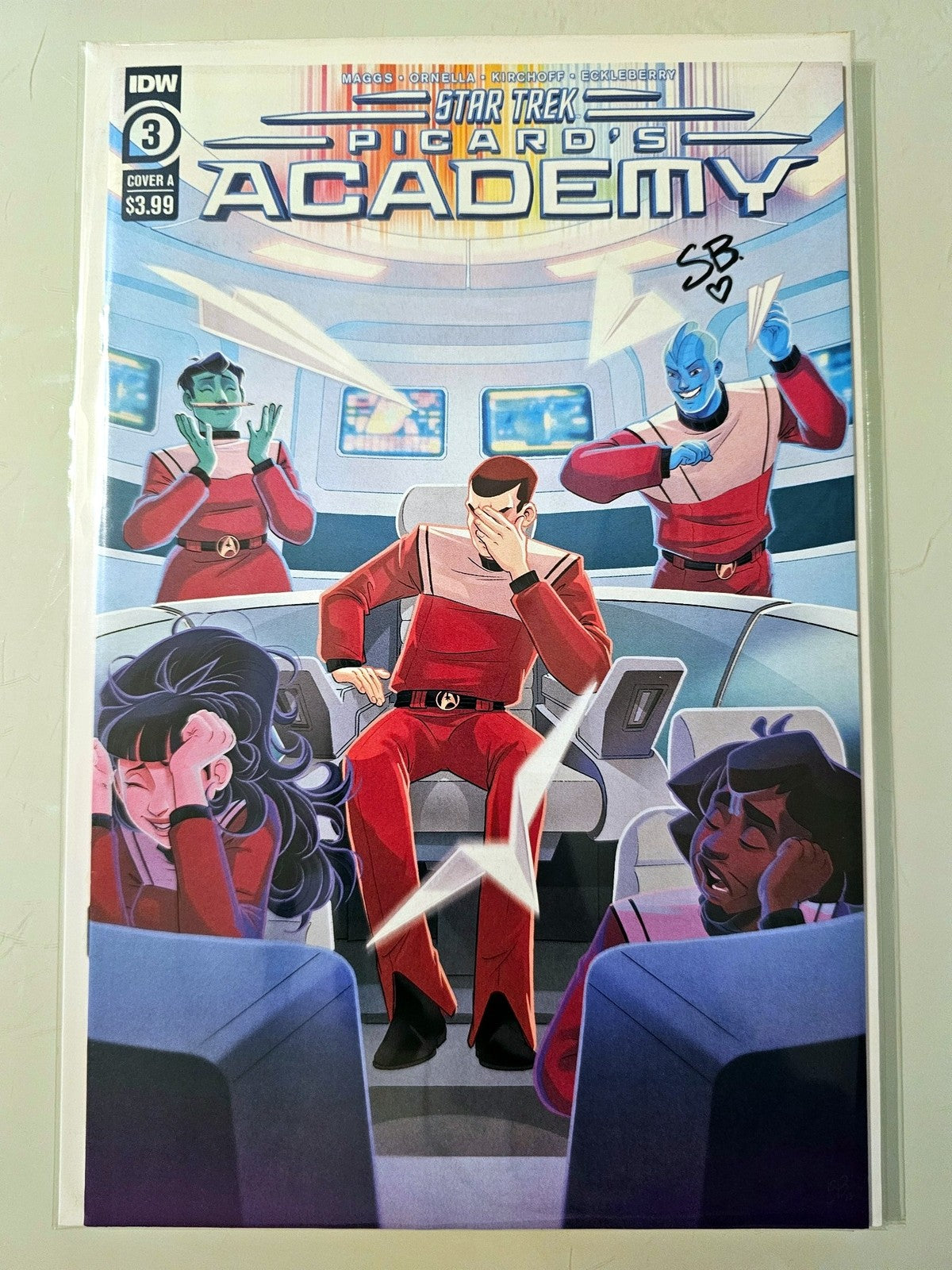 STAR TREK PICARD'S ACADEMY #3 IDW 2023 NM   SIGNED BY SWEENEY BOO W/COA