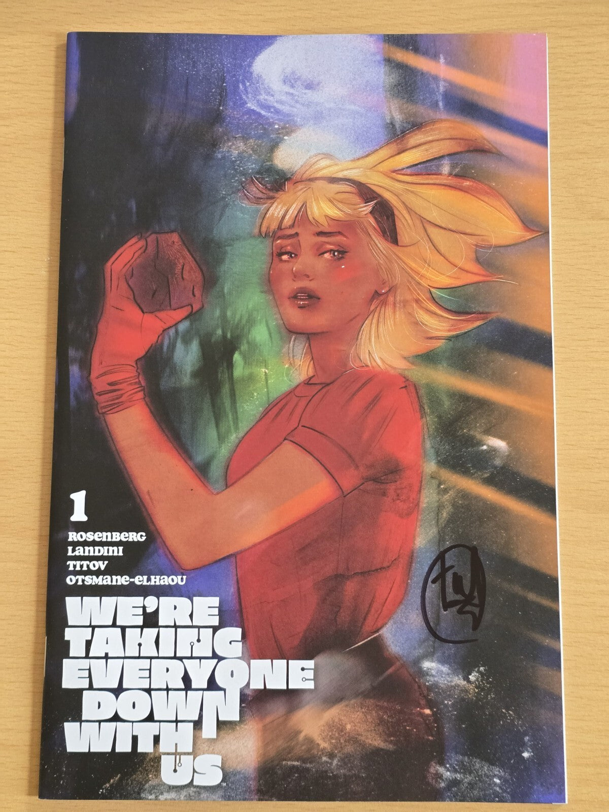 WE'RE TAKING EVERYONE DOWN WITH US #1 IMAGE TULA LOTAY VARIANT SIGNED W/COA NM