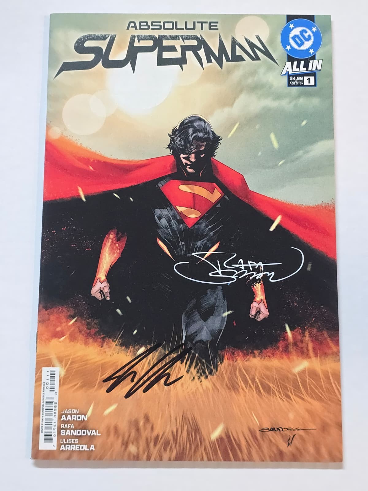 ABSOLUTE SUPERMAN #1 DC 2024 1ST PRINT SIGNED RAFA SANDOVAL/JASON AARON W/COA NM