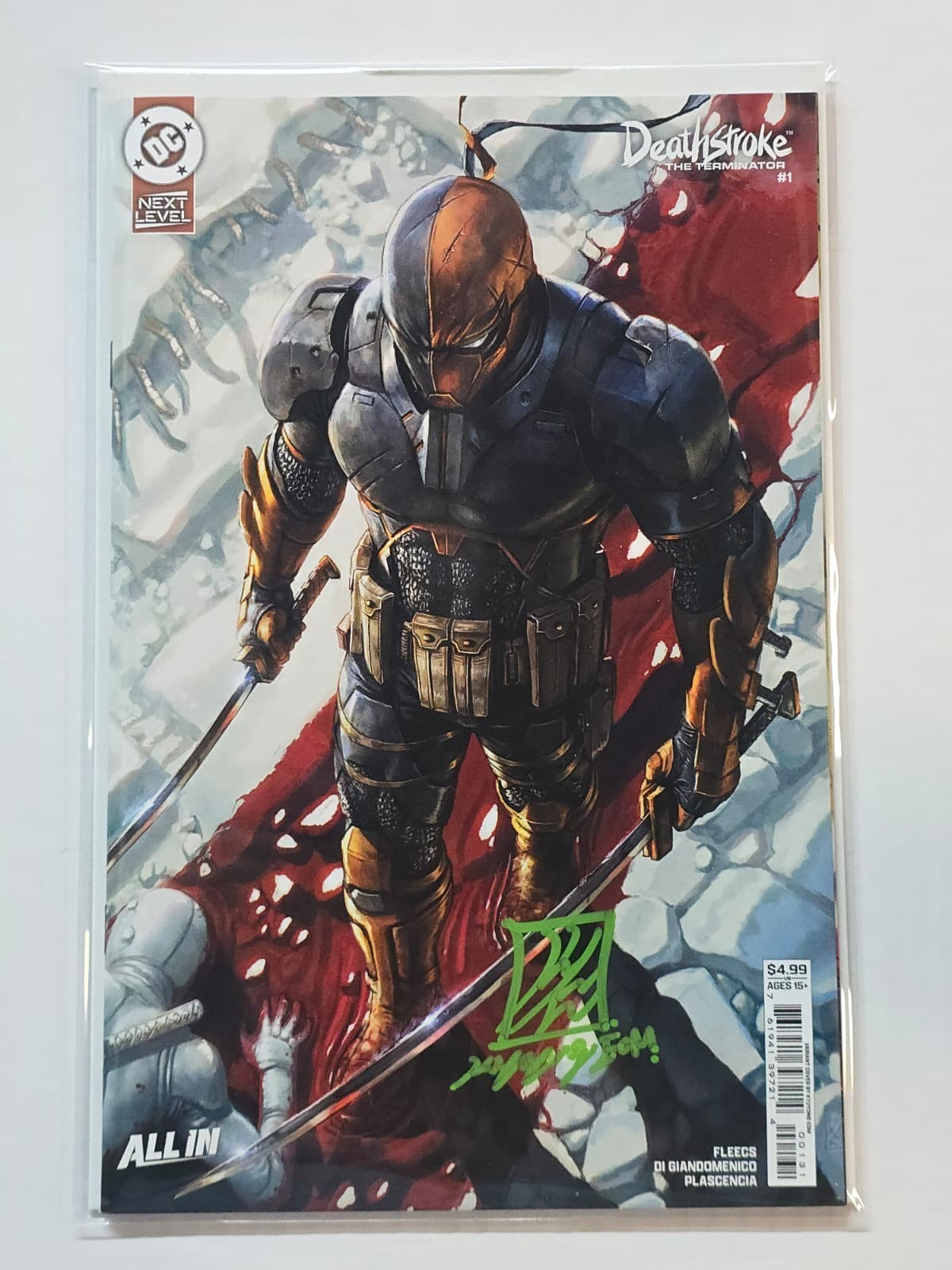 DEATHSTROKE THE TERMINATOR #1 DC 2026 VARIANT SIGNED BY KYUYONG EOM W/COA NM