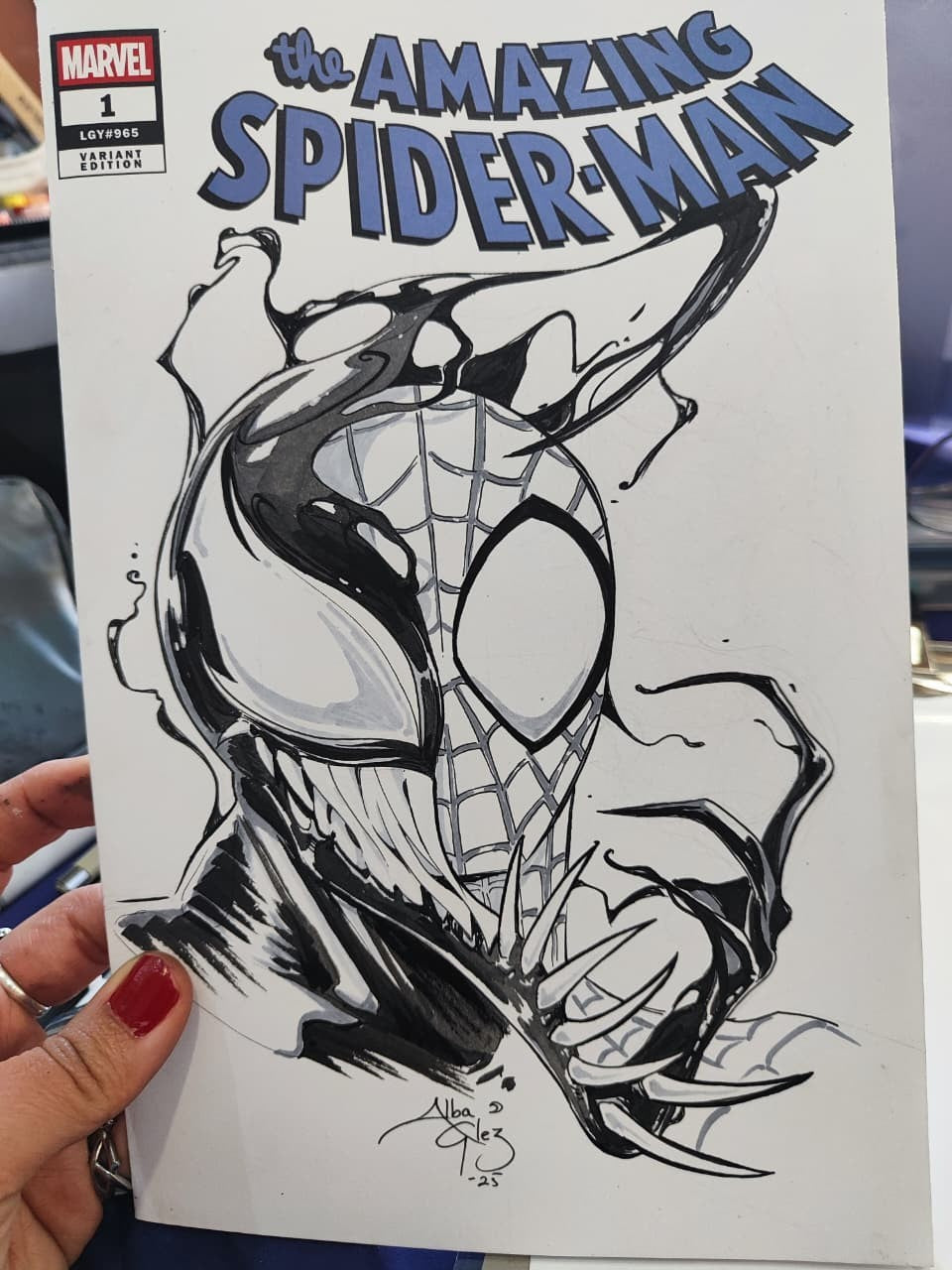 Alba Glez Original Sketch • Custom Commission - On Blank Cover - CGC/RAW