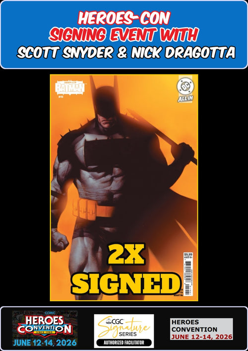 ABSOLUTE BATMAN #19 OLIVER RAW  SNYDER/DRAGOTTA SIGNED HEROES-CON PRESALE NM/COA