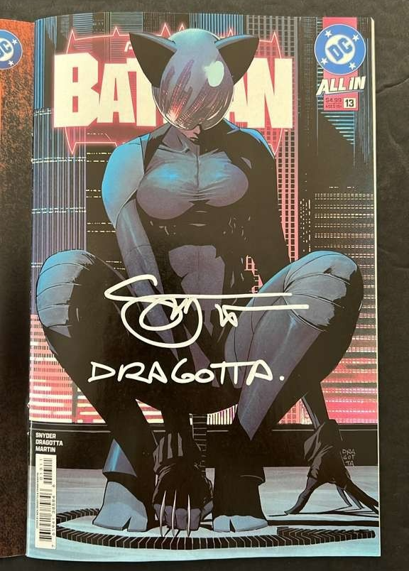 ABSOLUTE BATMAN #13 ARTGERM FOIL VAR 4X SIGNED SCOTT SNYDER/NICK DRAGOTTA COA NM