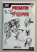 PREDATOR VS SPIDER-MAN #1 MARVEL 1:10 FERREIRA VARIANT BEB PERCY SIGNED W/COA NM