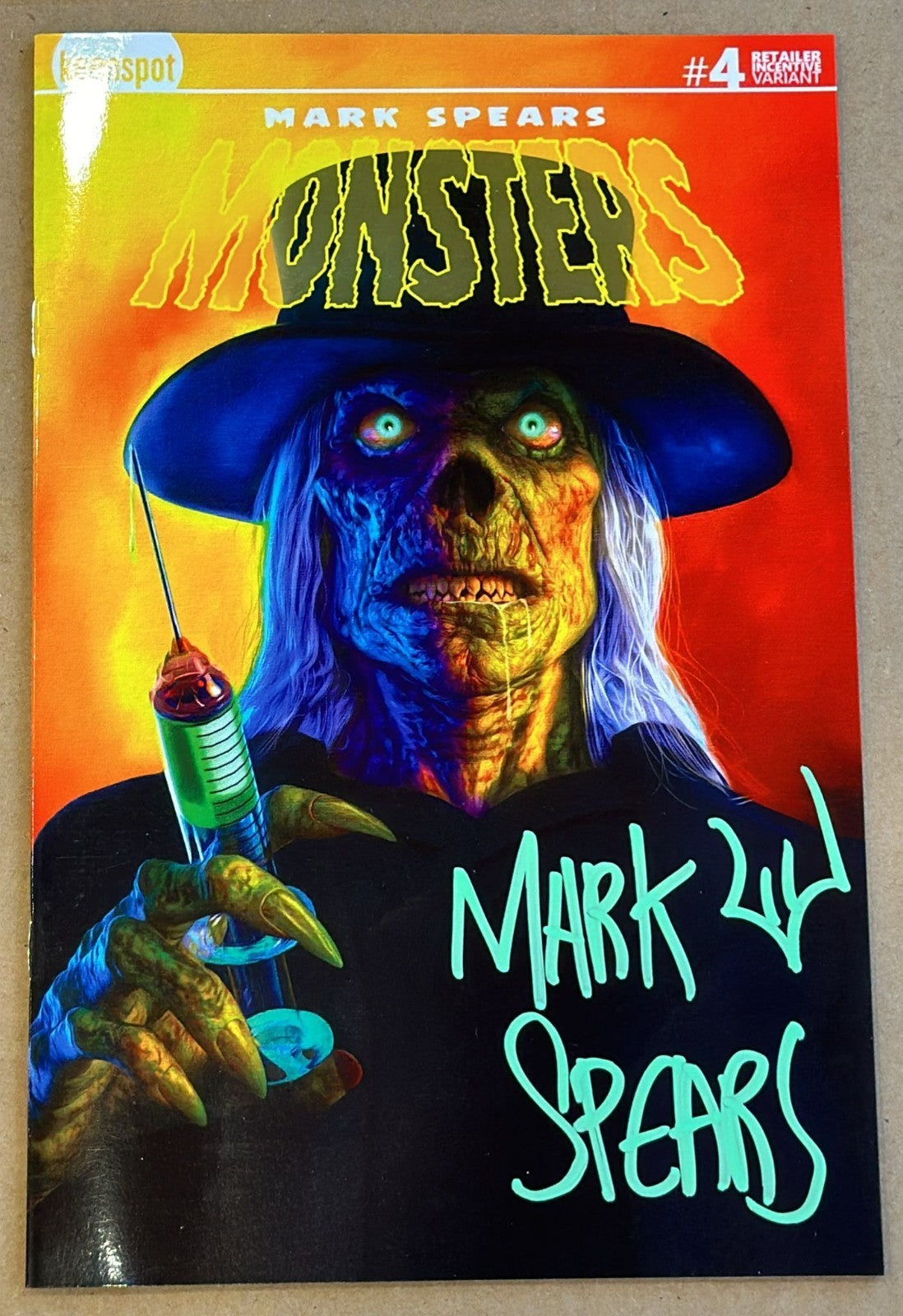 MARK SPEARS MONSTERS #4 1:25 DOCTOR CREEPY VARIANT SIGNED/REMARK MARK SPEARS NM