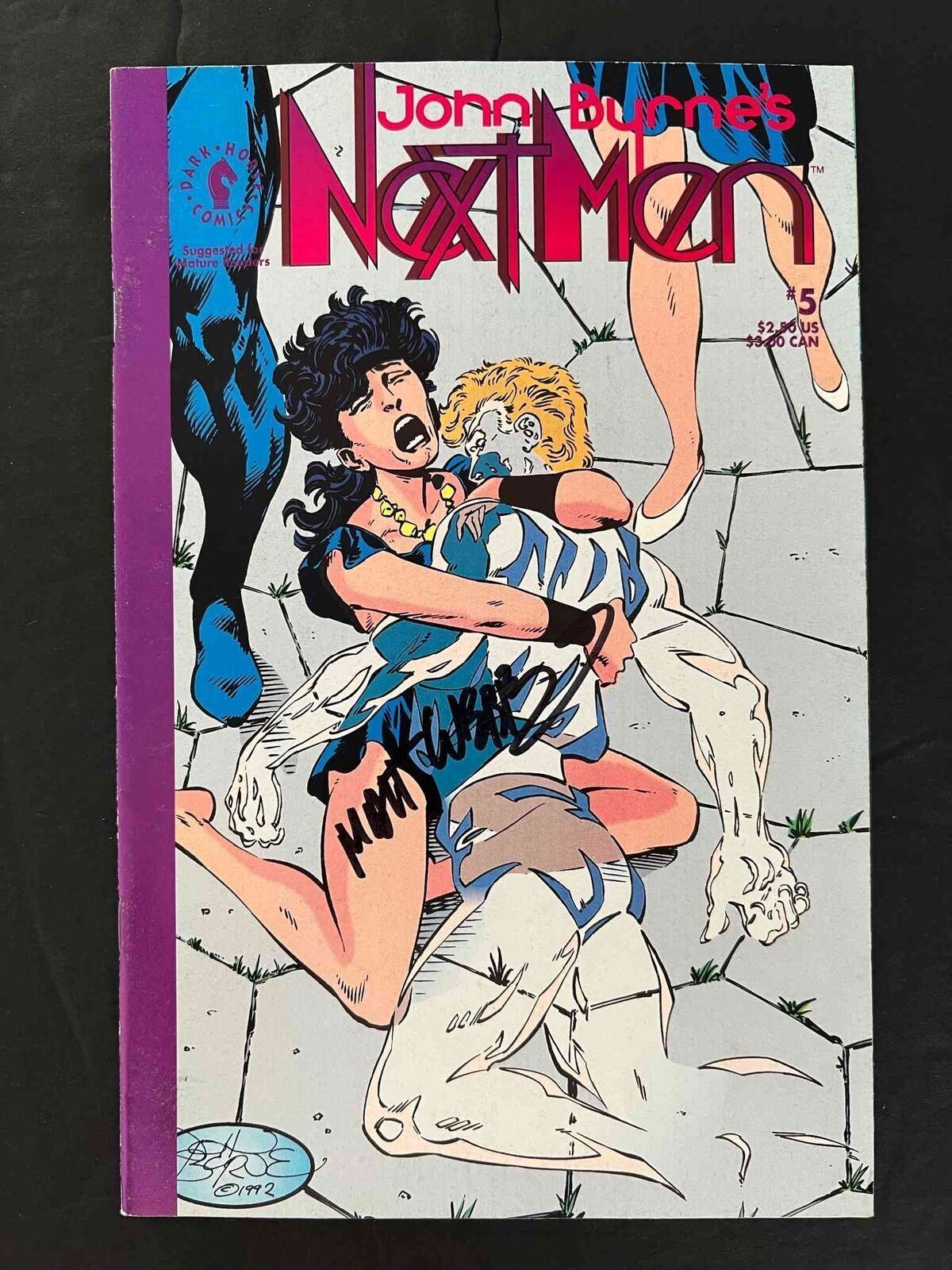 Next Men John Byrne'S #5  Dark Horse Comics 1992 Vf+  Signed By Matt Webb