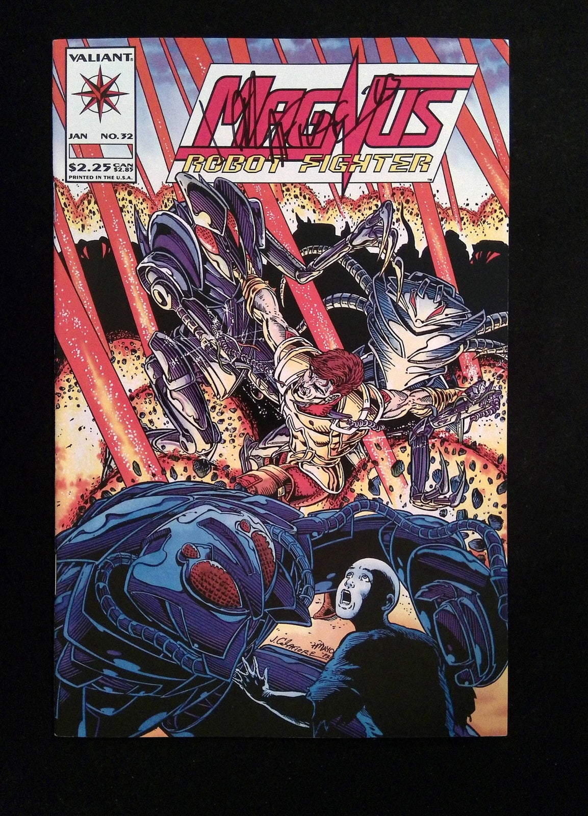 Magnus Robot Fighter #32  VALIANT Comics 1994 VF+  SIGNED BY JIM CALAFIORE