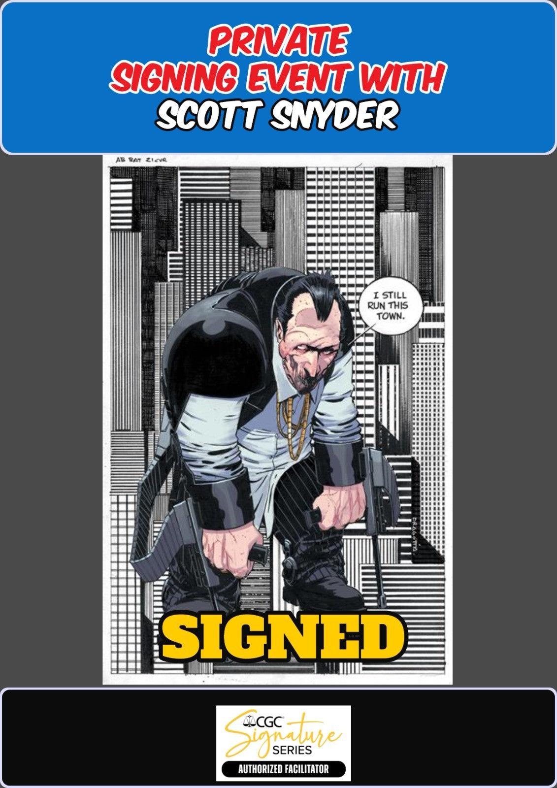 ABSOLUTE BATMAN #21 NICK DRAGOTTA VAR RAW SCOTT SNYDER SIGNING PRESALE NM/COA