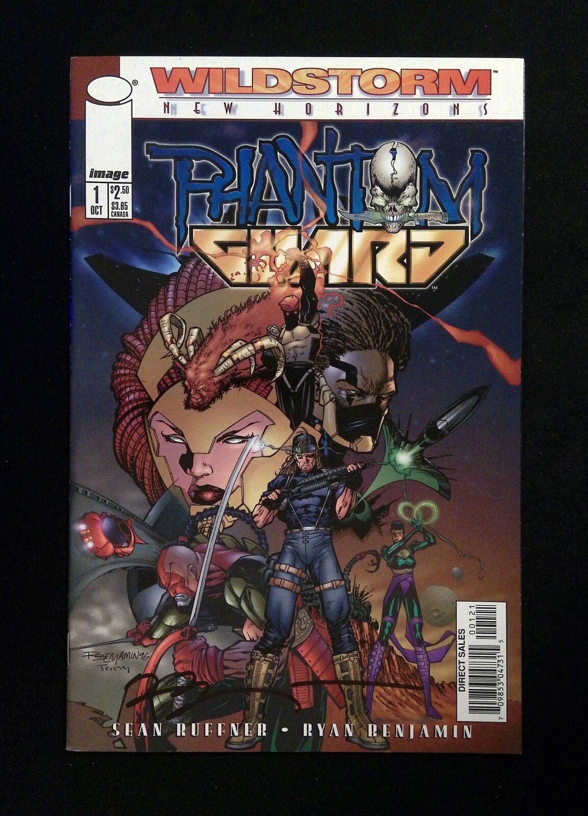Phantom Guard #1U  Image Comics 1997 VF+  SIGNED BY RYAN BENJAMIN