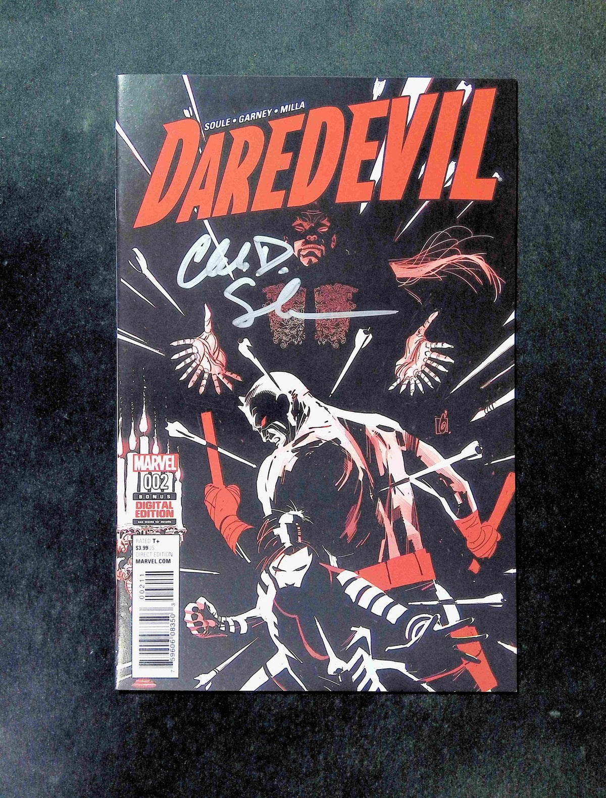 Daredevil #2 (5TH SERIES) MARVEL Comics 2016 VF/NM  Signed By Charles Soule