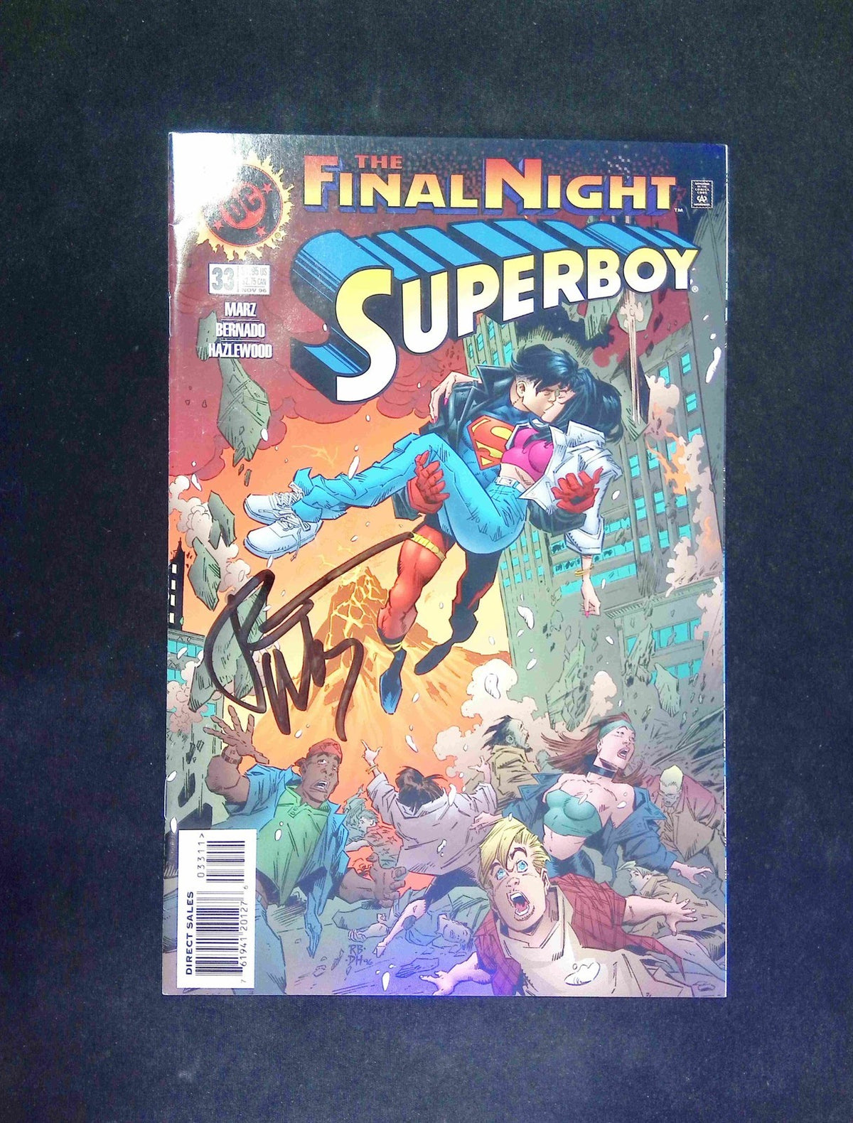 Superboy #33 (3RD SERIES) DC Comics 1996 VF+  Signed By Ron Marz