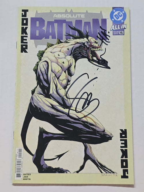 ABSOLUTE BATMAN #15 DRAGOTTA DC 1ST PRINT 2X SIGNED SCOTT SNYDER & JOCK W/COA NM