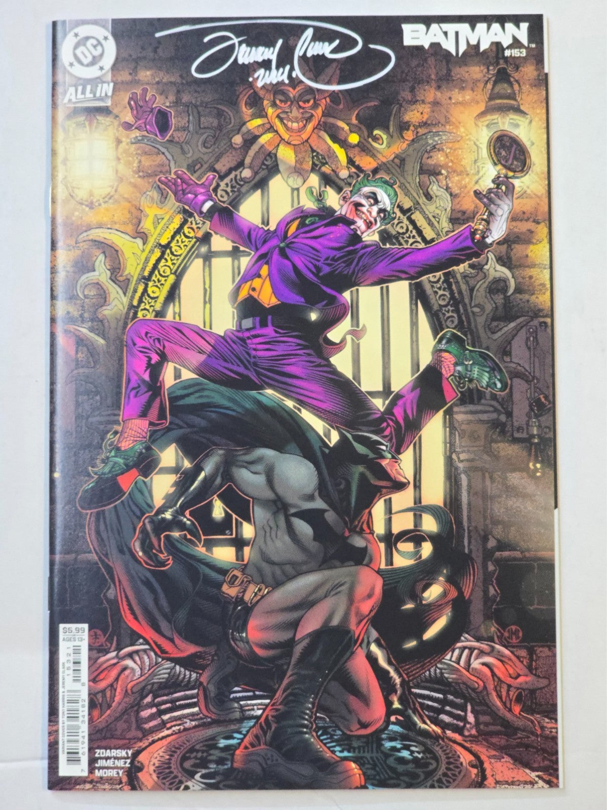 BATMAN #153 DC 2024 TONY HARRIS VARIANT SIGNED JEREMY CLARK W/COA NM WHITE