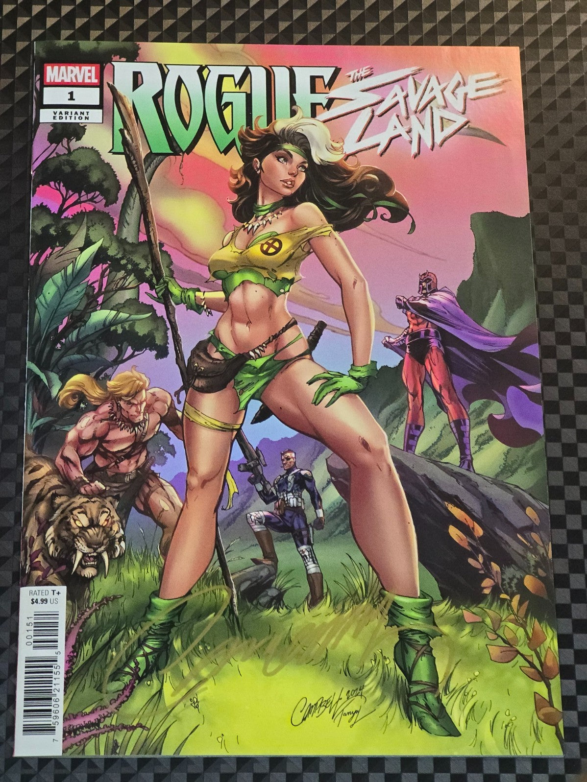 ROGUE SAVAGE LAND #1 MARVEL 2025 J SCOTT CAMPBELL VARIANT SIGNED W/COA NM