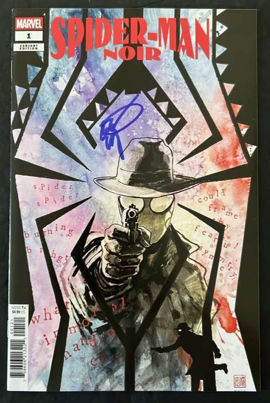 SPIDER-MAN NOIR #1 MARVEL 2025 DAVE MACK VARIANT SIGNED BY ERIK LARSEN W/COA NM
