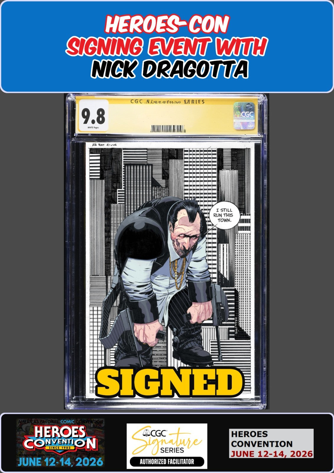 ABSOLUTE BATMAN #21 PENGUIN CGC SS 9.8 NICK DRAGOTTA HEROES-CON SIGNED PRESALE