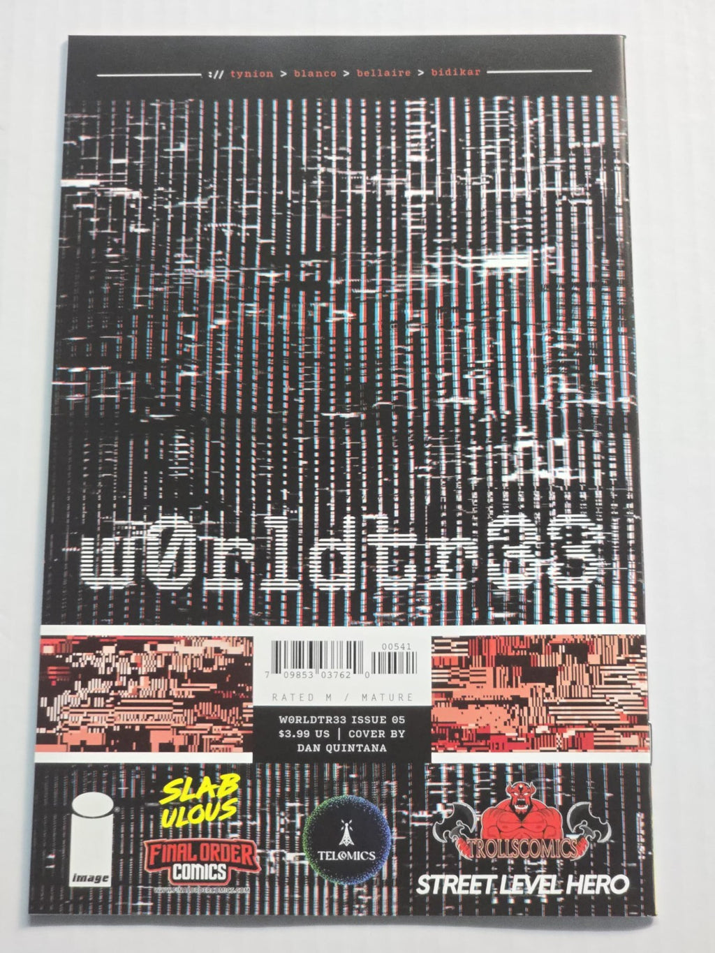 W0RLDTR33 #5 IMAGE DAN QUINTANA SDCC EXCLUSIVE VIRGIN SIGNED W/COA NM 500 LTD
