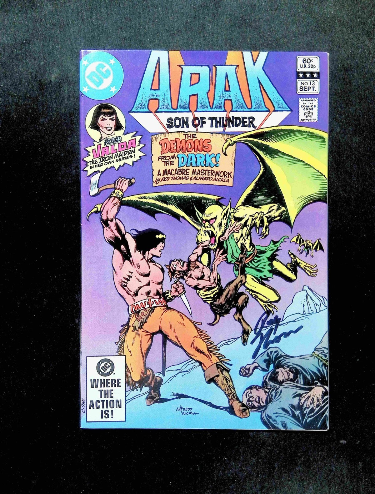 Arak Son of Thunder #13  DC Comics 1982 VF+  Signed By Roy Thomas