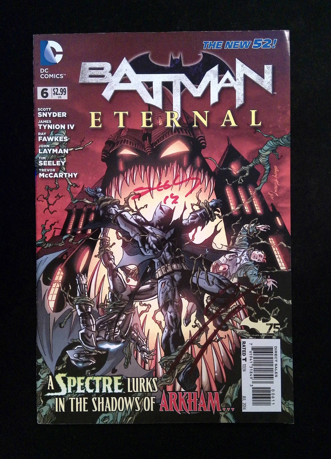 Batman Eternal #6  DC Comics 2014 VF+  SIGNED BY TIM SEELEY