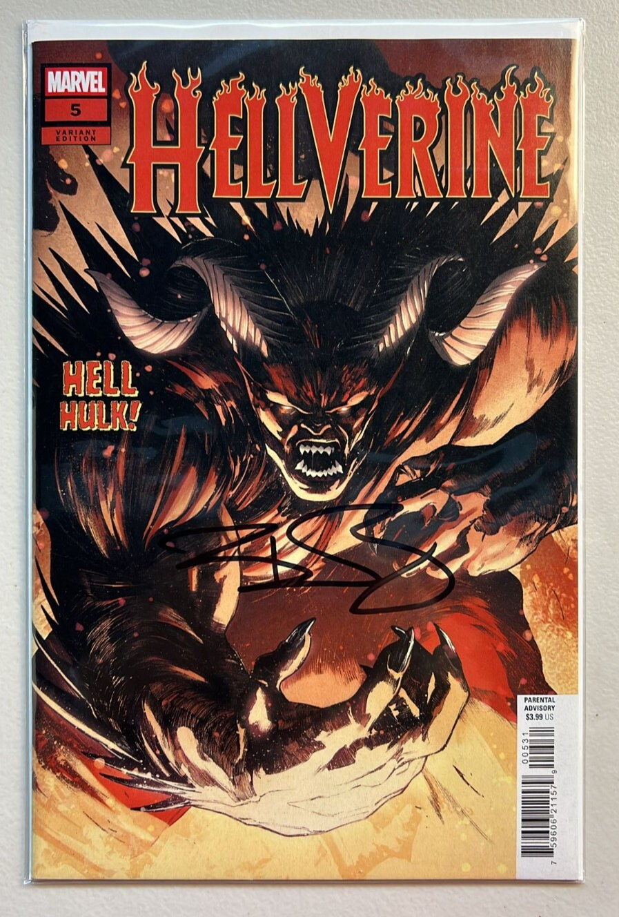 HELLVERINE #5 MARVEL CAPPUCCIO VARIANT BEB PERCY SIGNED W/COA NM