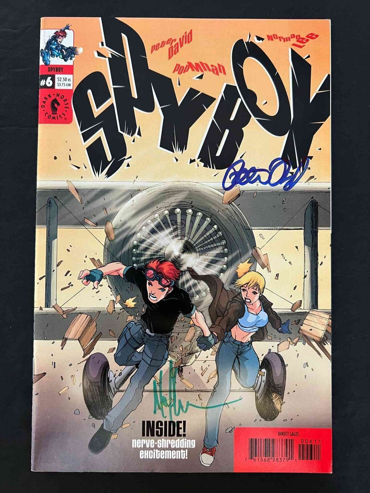 Spy Boy #6  Dark Horse Comics 2000 Vf+  Signed By Peter David & Pop Mhan