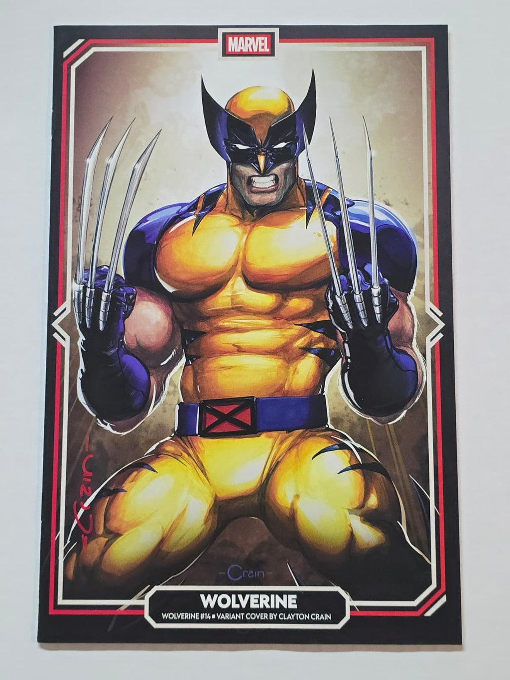 WOLVERINE #14 MARVEL COMICS 2026 VARIANT SIGNED BY CLAYTON CRAIN W/COA NM