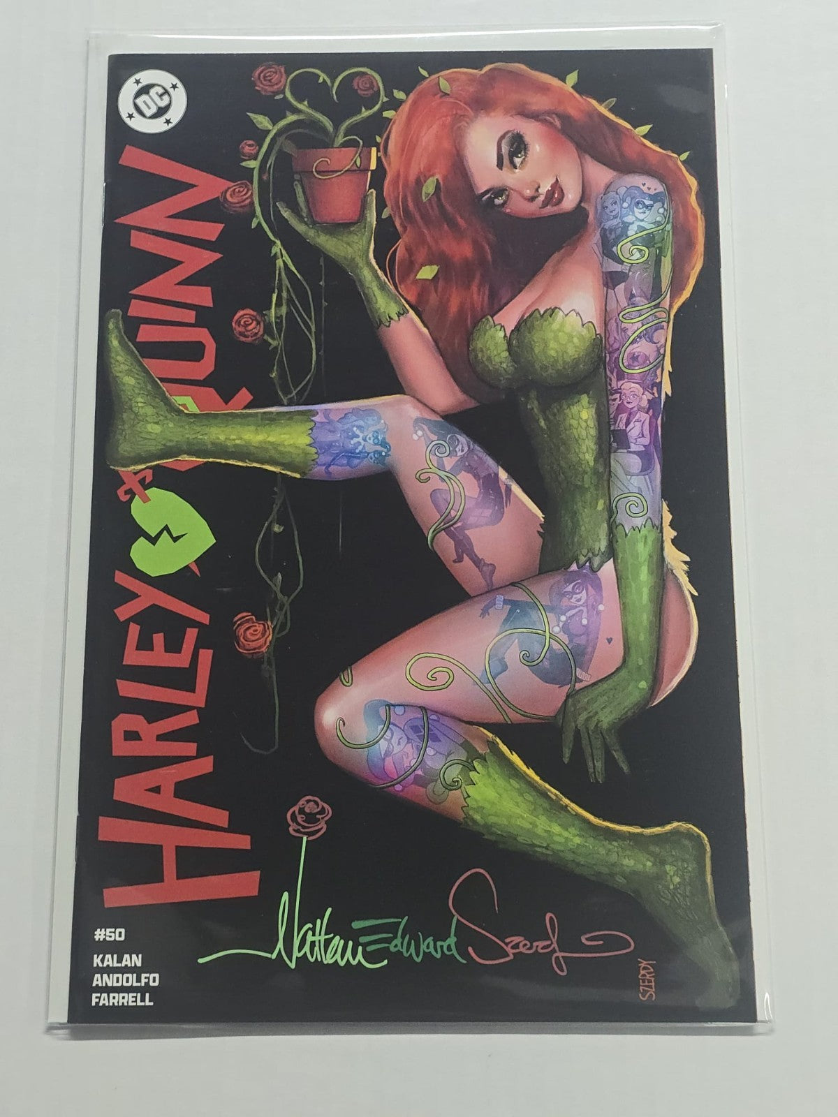 POISON IVY #50 DC EXCLUSIVE VARIANT NATHAN SZERDY SIGNED W/COA NM