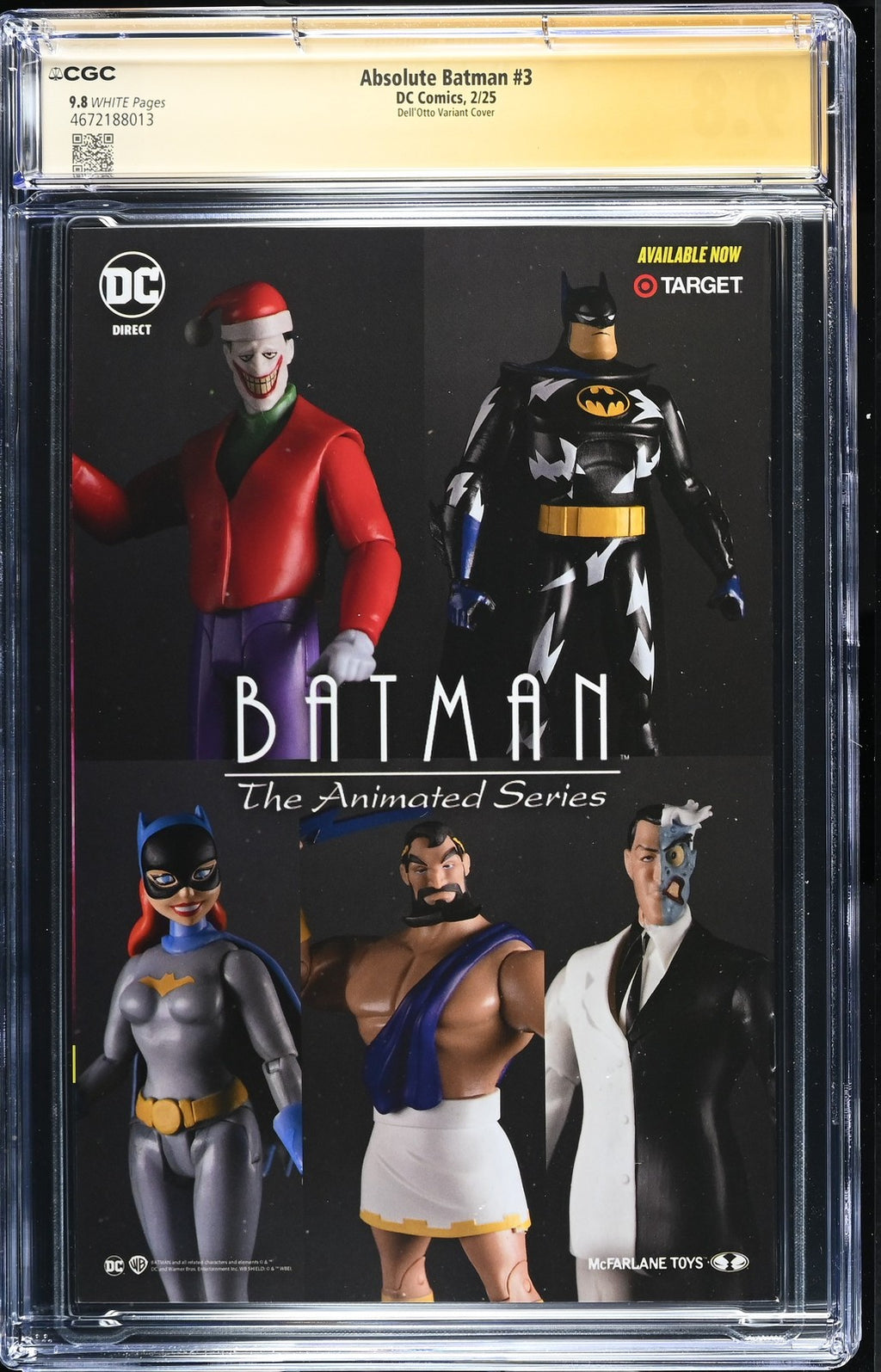 ABSOLUTE BATMAN #3 DC COMICS 2024 GABRIELE DELL'OTTO SIGNED CGC SS 9.8