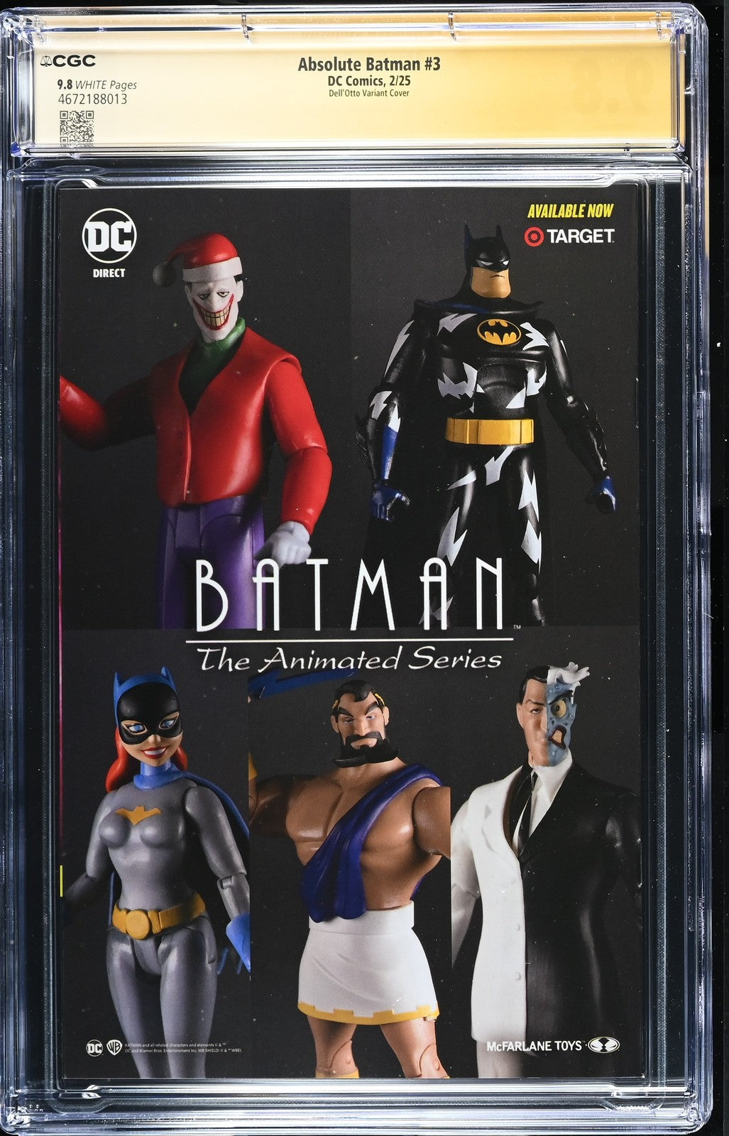 ABSOLUTE BATMAN #3 DC COMICS 2024 GABRIELE DELL'OTTO SIGNED CGC SS 9.8