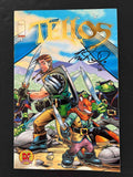 Tellos #4C.Df Image 1999 Vf+ Signed By Todd Dezago Dynamic Forces Gold Foil