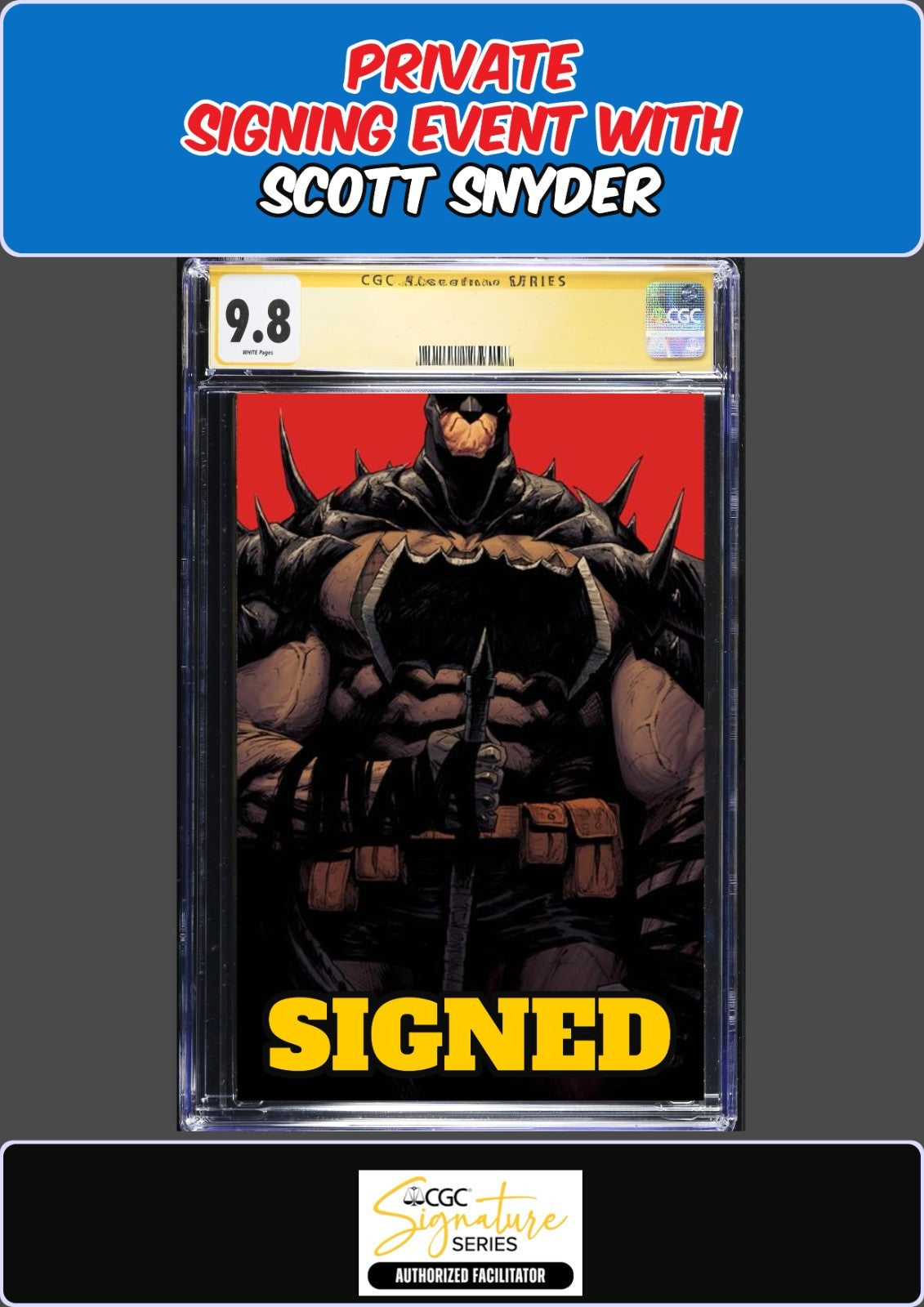ABSOLUTE BATMAN #20 KRIS ANKA CGC SS 9.8 SCOTT SNYDER SIGNING PRESALE