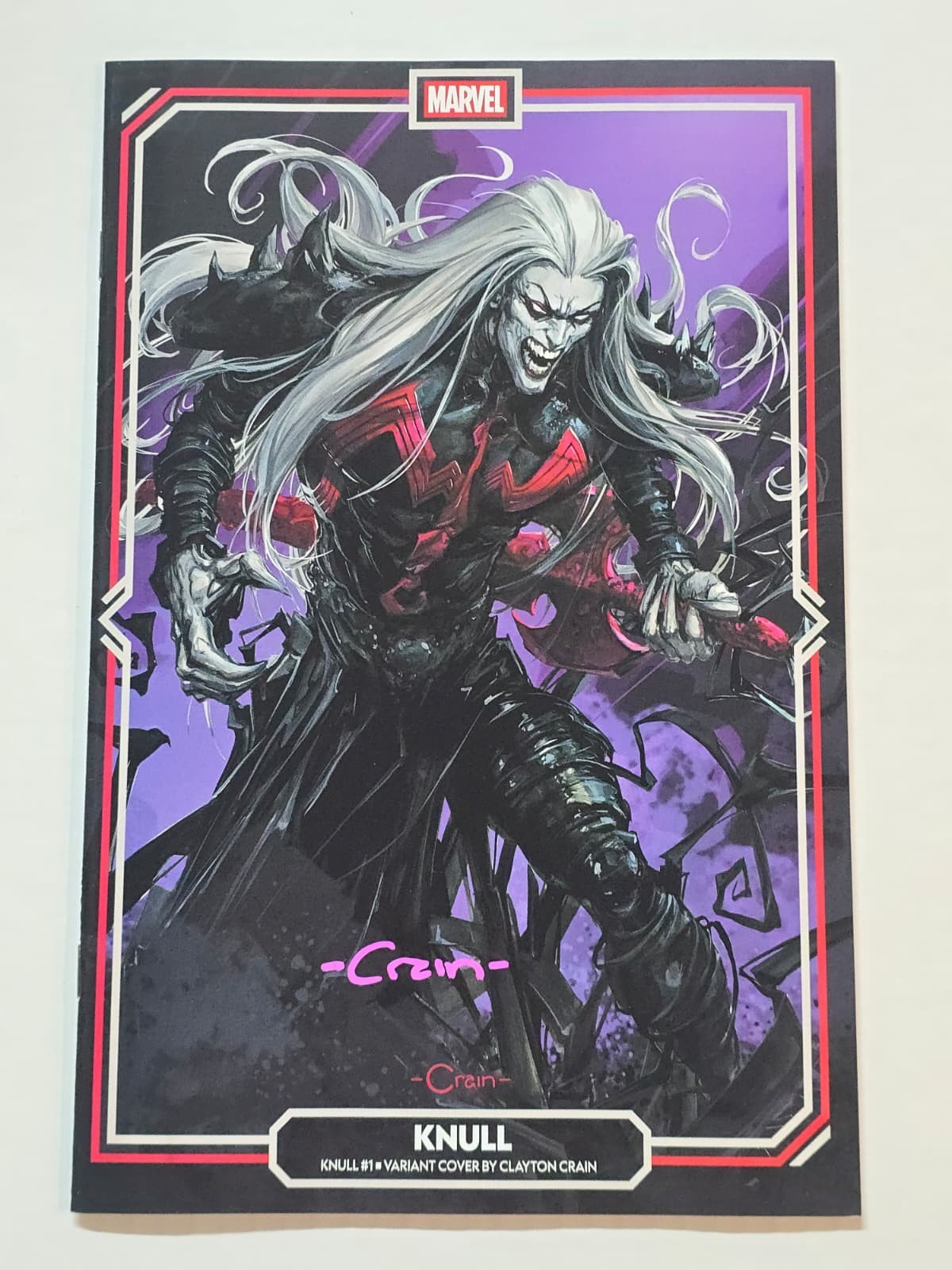 KNULL #1 MARVEL COMICS 2026 VARIANT SIGNED BY CLAYTON CRAIN W/COA NM