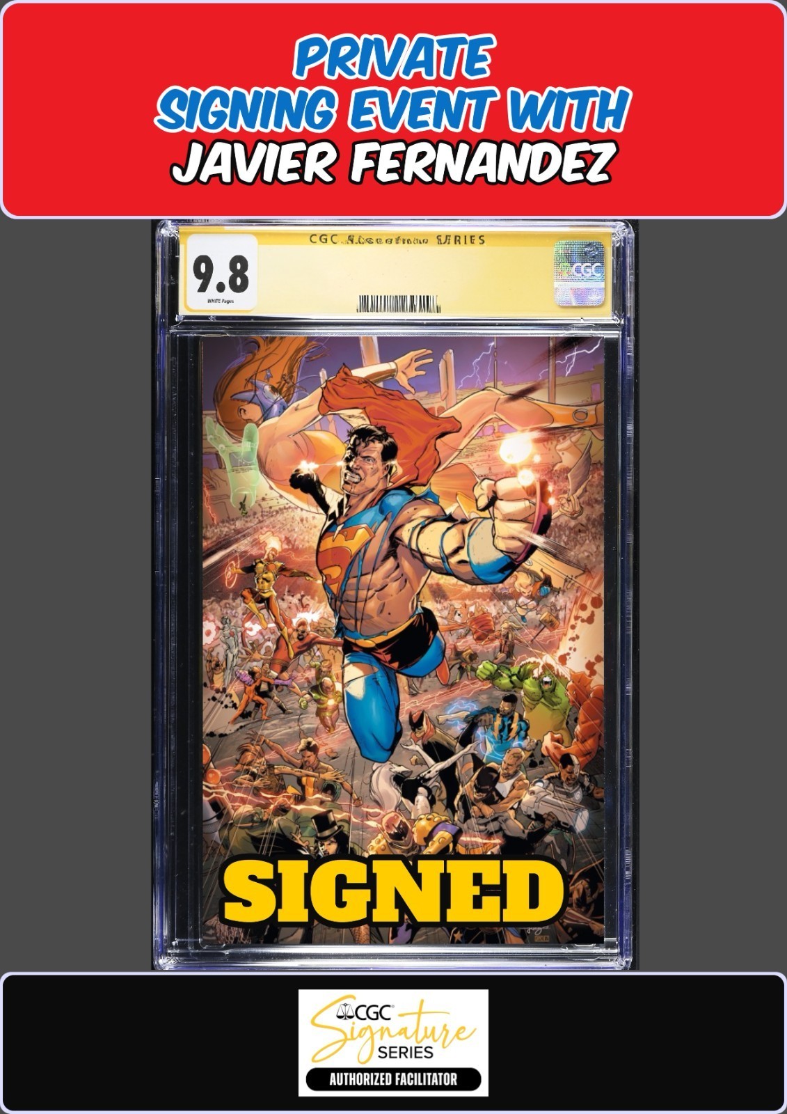 DC K.O. #1 FOIL CGC SS 9.8 JAVIER FERNANDEZ SIGNED PRIVATE SIGNING PRESALE