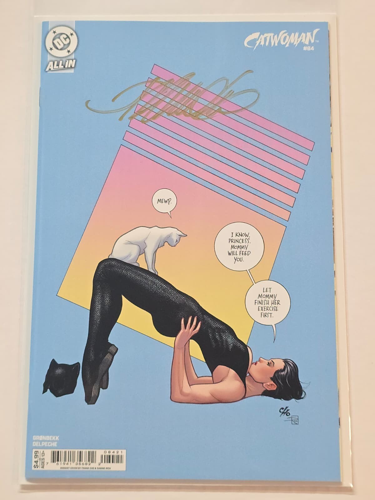 CATWOMAN #84 DC COMICS VARIANT SIGNED BY FRANK CHO W/COA NM