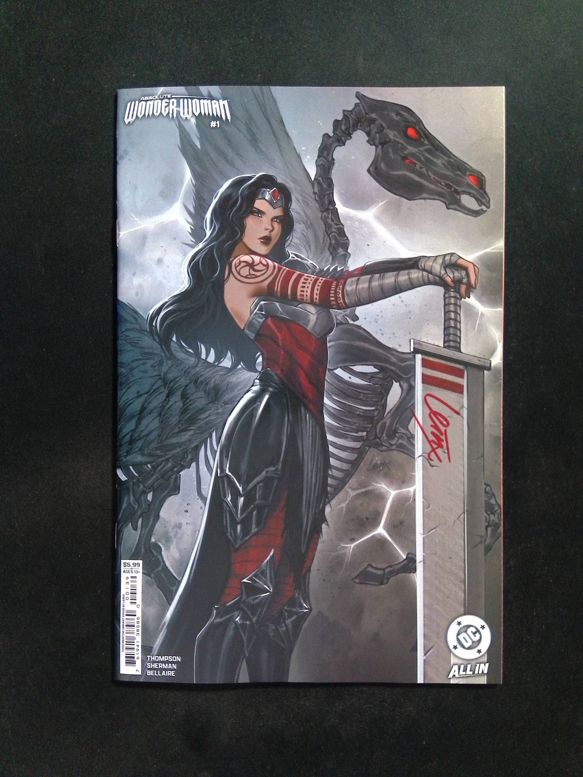 ABSOLUTE WONDER WOMAN #1 3RD PRINT VARIANT DC 2024 SIGNED BY LEIRIX LI W/COA