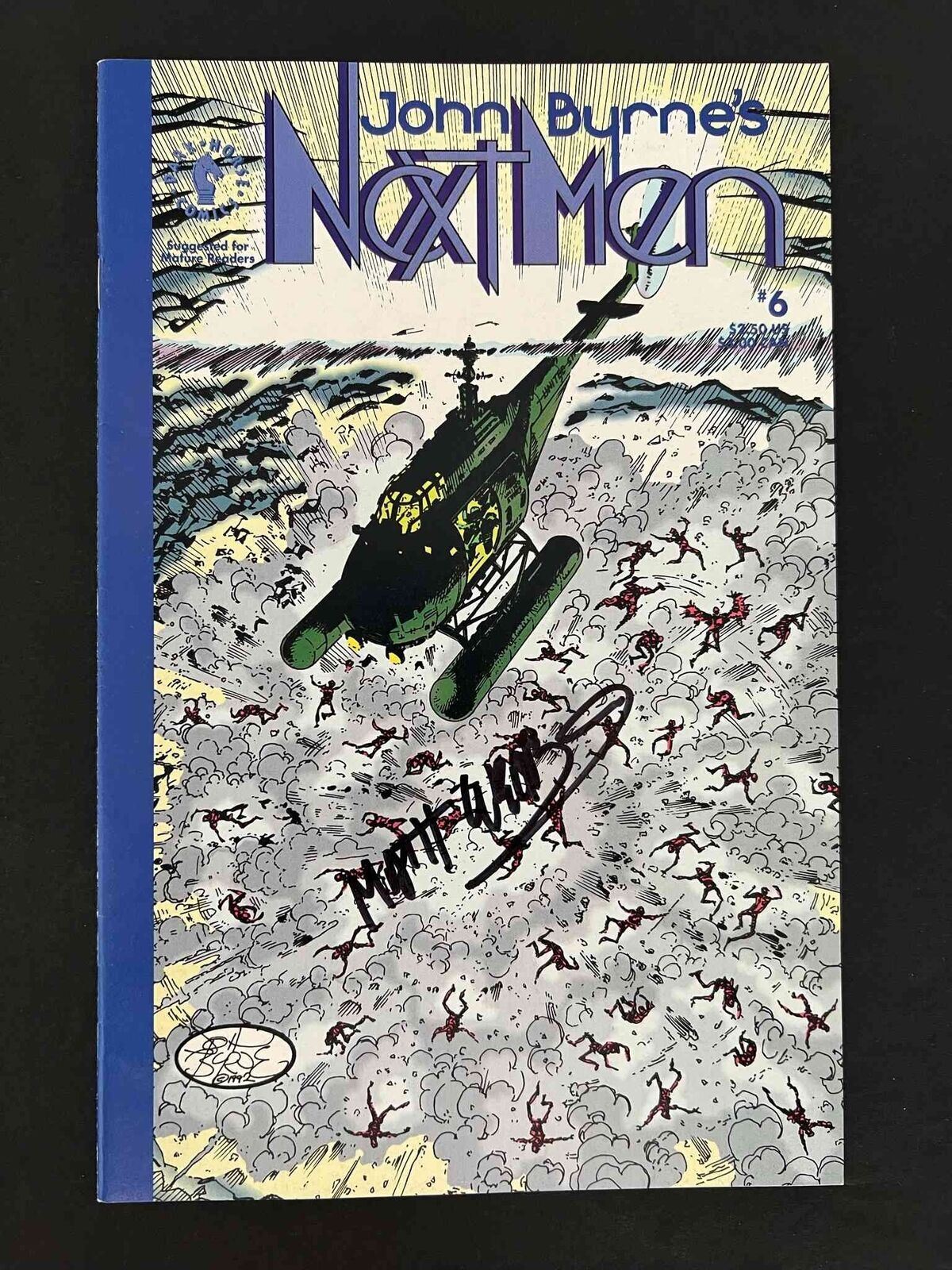 Next Men John Byrne'S #6  Dark Horse Comics 1992 Vf  Signed By Matt Webb
