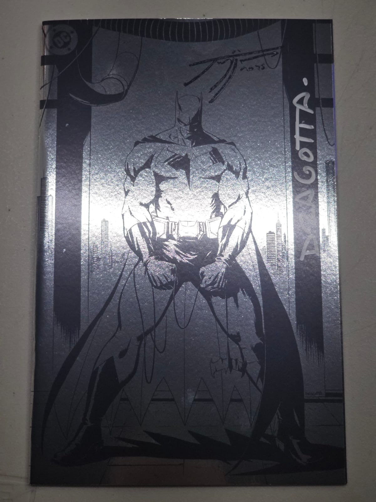 BATMAN #1 DC COMICS 2025 NYCC EXCLUSIVE FOIL 2X SIGNED JIMENEZ/DRAGOTTA NM