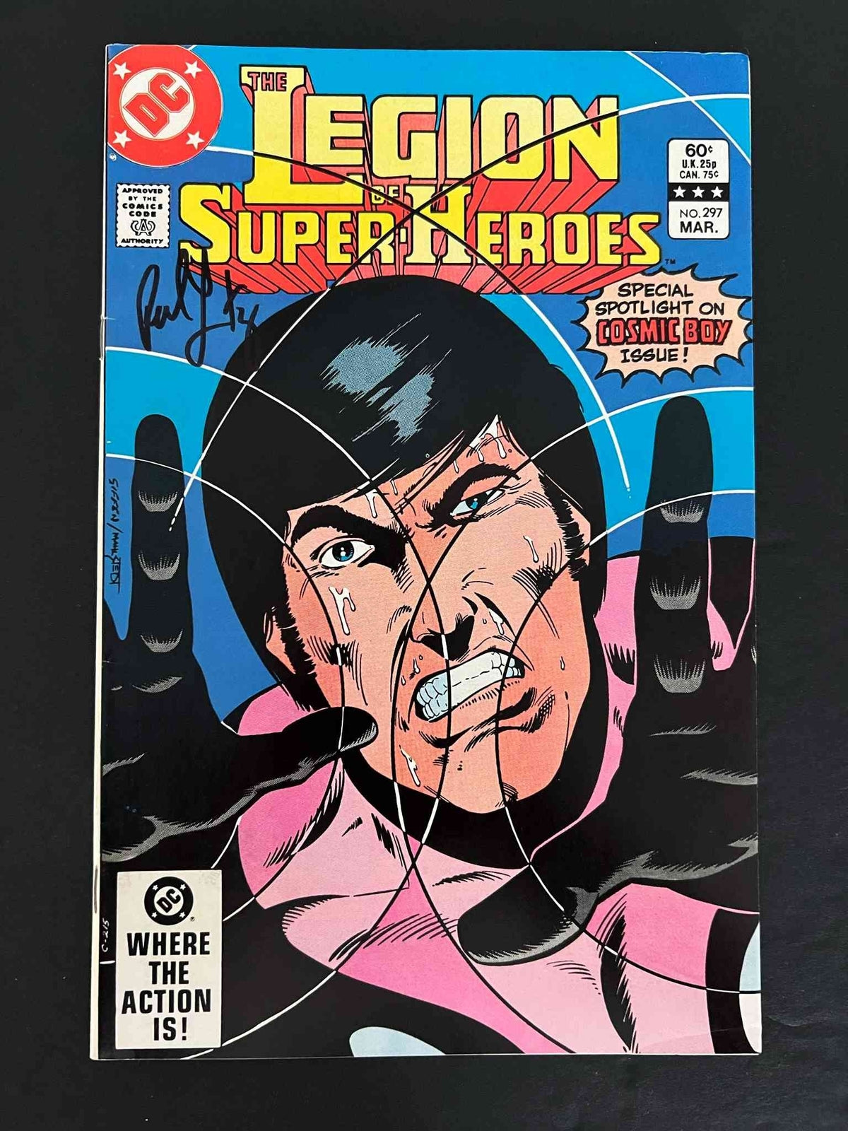 LEGION OF SUPER-HEROES #297  DC COMICS 1983 VF+  SIGNED BY PAUL LEVITZ
