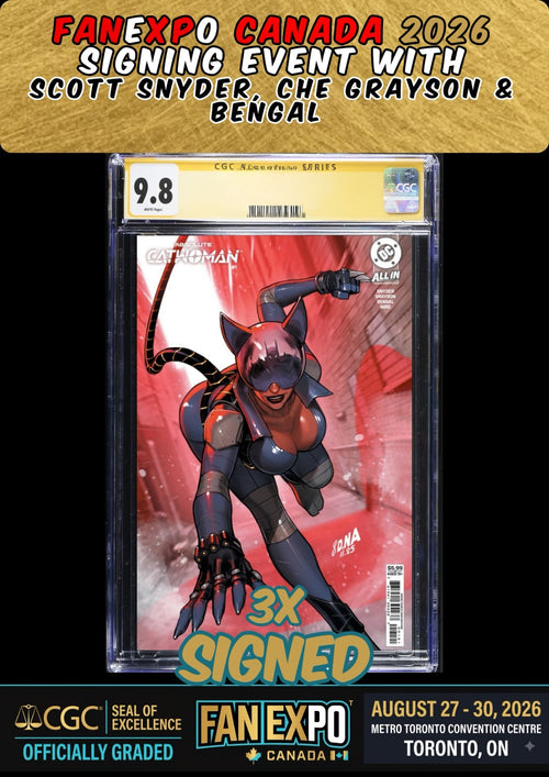 ABSOLUTE CATWOMAN #1 CGC SS 9.8 SNYDER/GRAYSON/BENGAL 3X SIGNED FANEXPO PRESALE