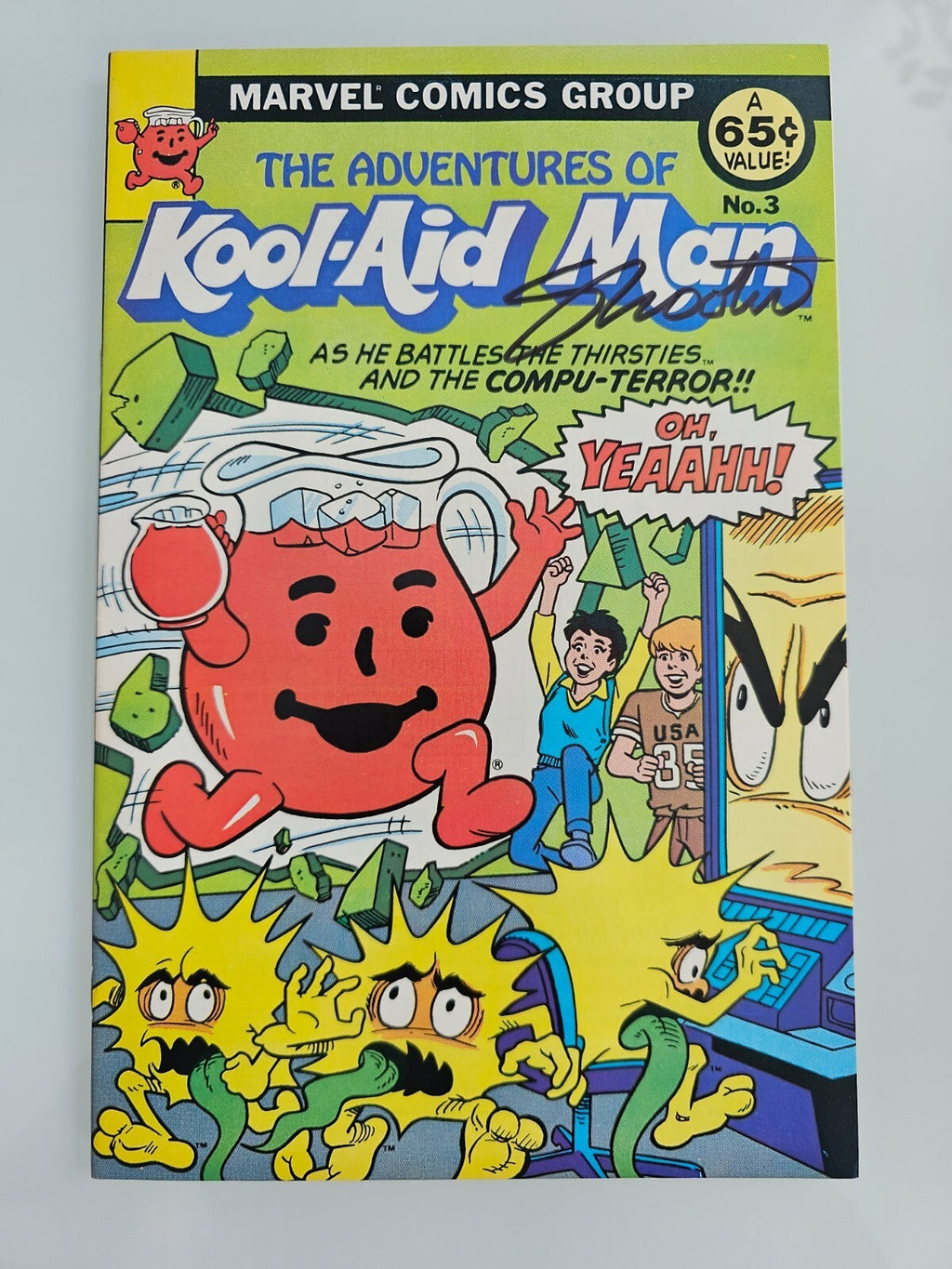 Adventures Of Kool-Aid Man #3  Marvel Comics 1985 Signed w/ COA by Jim Shooter
