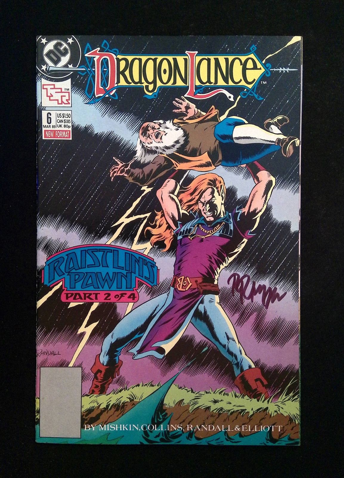 Dragonlance #6  DC Comics 1989 VF/NM  SIGNED BY RON RANDALL