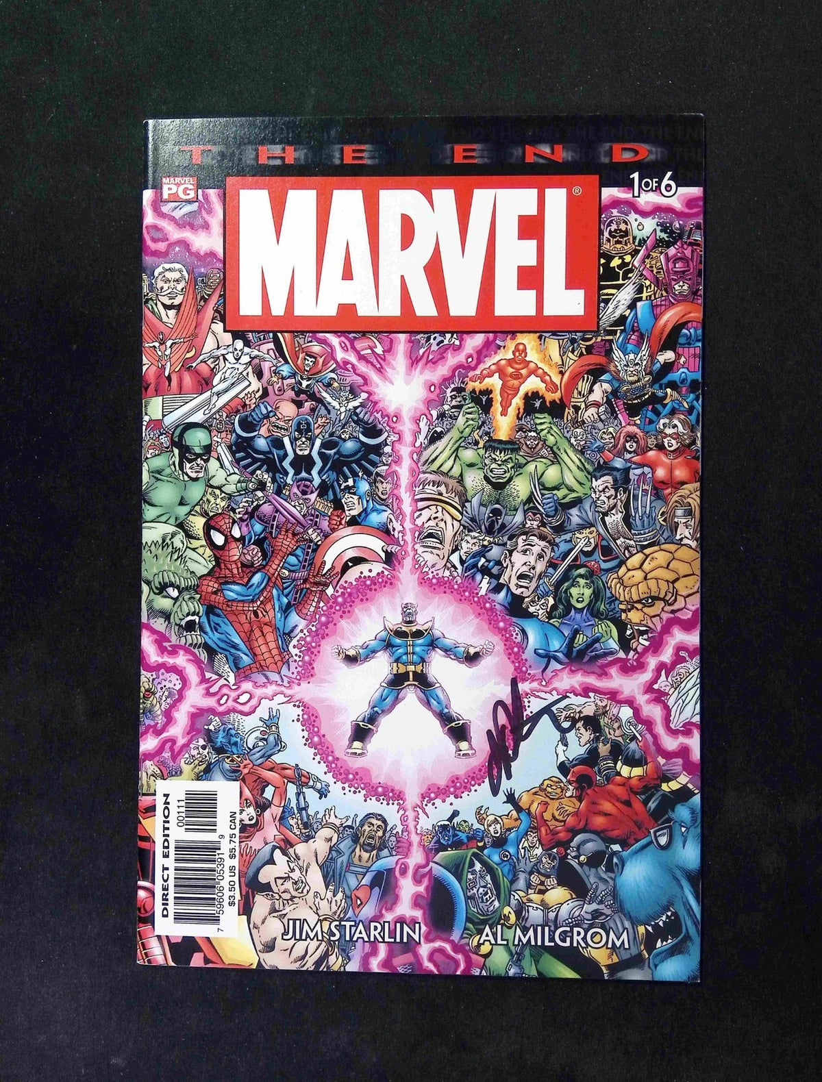 Marvel Universe The End #1  MARVEL Comics 2003 VF/NM  Signed By Jim Starlin